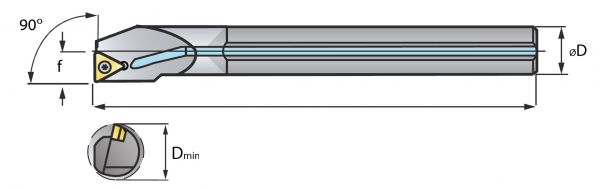 VHM Vollhartmetall-Bohrstange STFC mit i.K.