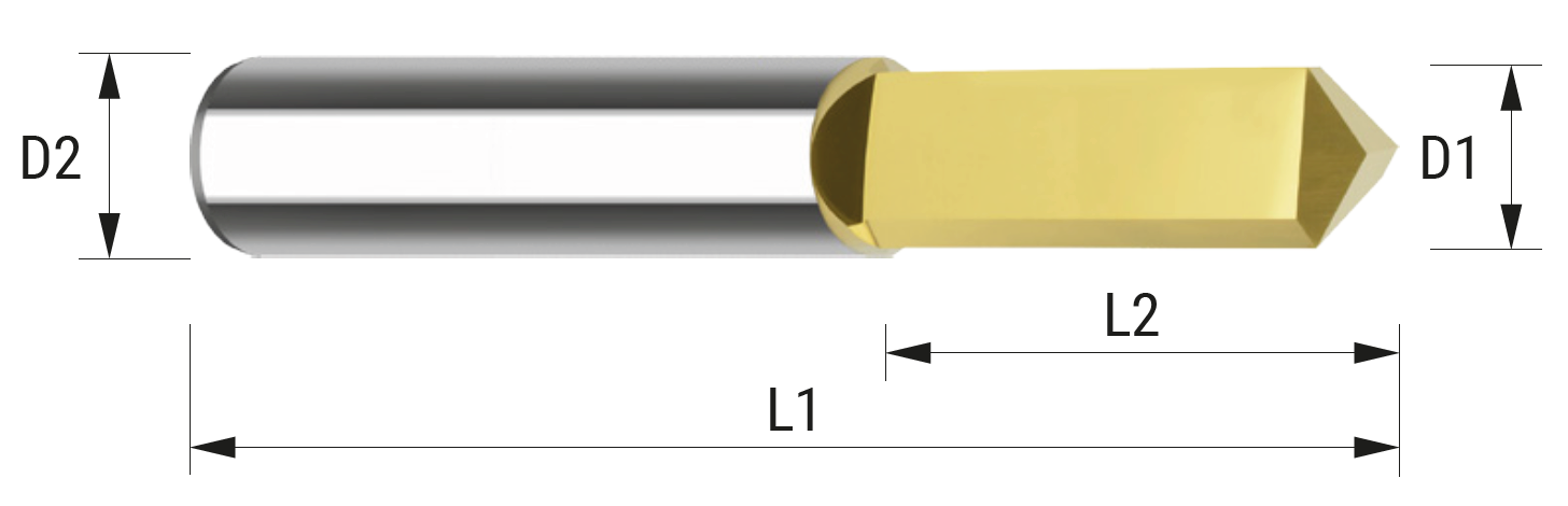 Ausbohrer d= 3,3mm M4 Vollhartmetall Beschichtet für Gewinde Gewindebohrer 