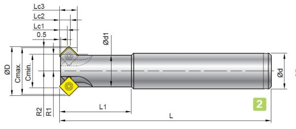 Nine9 Fasenfräser mit Wendeplatten