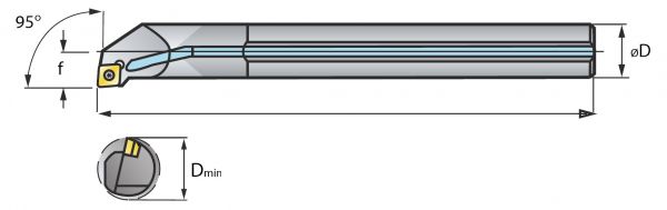 VHM Vollhartmetall Bohrstange SCLC mit i.K.